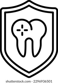 Dental treatment covered in insurance concept, Teeth Loss Protection vector icon design, Dentistry symbol,Health Care sign, Dental instrument stock illustration 
