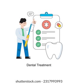 Dental Treatment  Flat Style Design Vector illustration. Stock illustration
