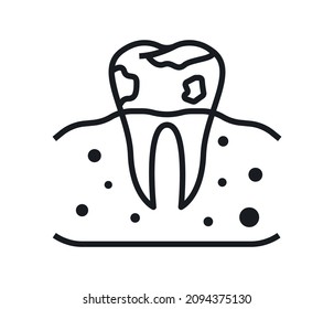 Dental treatment and dental health. Dental care concept, isolated on white background. editable vector.
