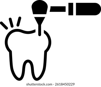 Dental Treatment Icon Mixed Vector Illustration