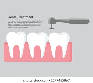 Dental Treatment  medical concept. oral hygiene. flat vector illustration design.