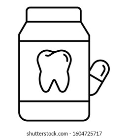 dental treatment medicine pills vector icon design