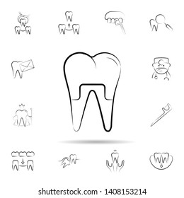 Dental treatment, tooth icon. Universal set of dentist for website design and development, app development