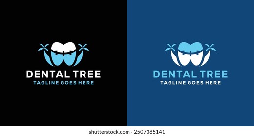 Dental Tree Logo Creative Vector Design