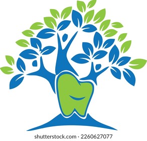 dental and tree logo design