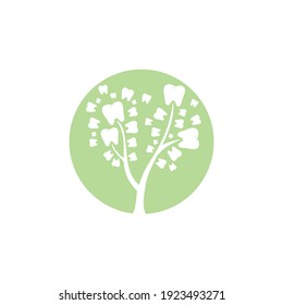 Dental tree vector logo design template. Dentrees vector logo template.