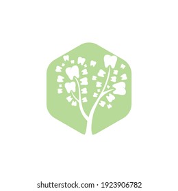 Dental tree vector logo design template. Dentrees vector logo template.