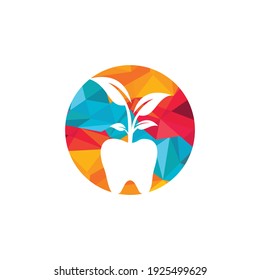 Plantilla de diseño del logotipo del vector del árbol dental. Plantilla de logotipo vectorial de árbol dental.