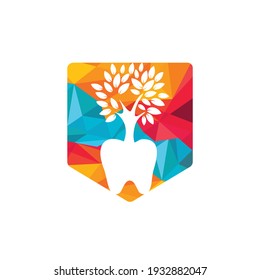 Dental tree vector logo design template. Dental tree vector logo template.