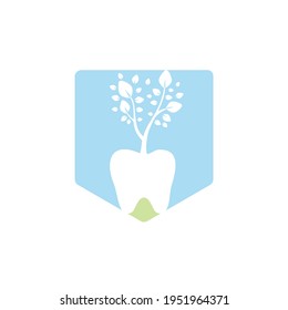 Dental tree vector logo design template. Dental tree vector logo template.