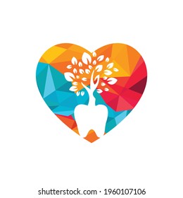 Dental tree vector logo design template. Dentrees vector logo template.