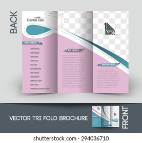 Dental Tri-fold Tri-Fold Mock up & Brochure Template.