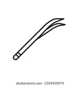 Dental tweezers line icon. Medical tweezers outline vector icon. Symbol, flat illustration on white background..eps