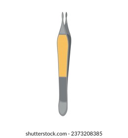 Dental tweezers on white background