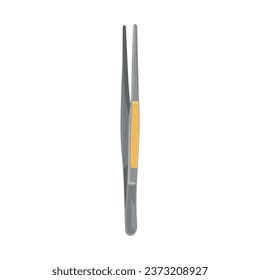 Dental tweezers on white background