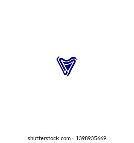 Dental V Logo Design Vector