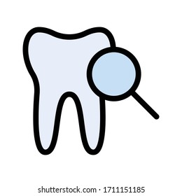 icono de color plano del vector dental 