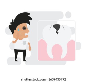 dental . Vector flat illustration