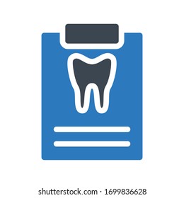 dental vector glyph color icon 