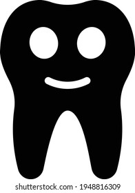 icono plano de glifo vector dental