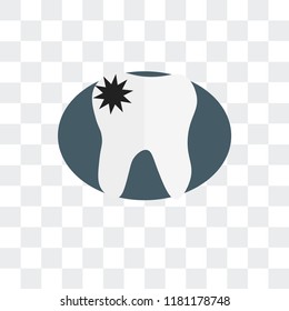 Dental vector icon isolated on transparent background, Dental logo concept