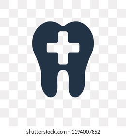 Dental vector icon isolated on transparent background, Dental transparency concept can be used web and mobile