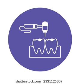 Dental Vector Icon with trendy background colors that can easily edit or modify

