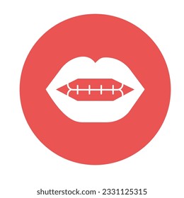 Icono de vector dental con colores de fondo de moda que pueden editar o modificar fácilmente

