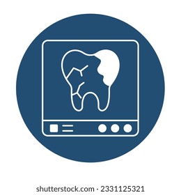 Dental Vector Icon with trendy background colors that can easily edit or modify

