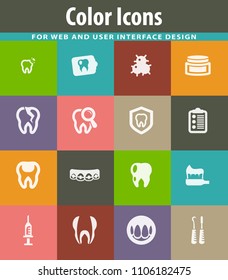 Dental vector icons for user interface design
