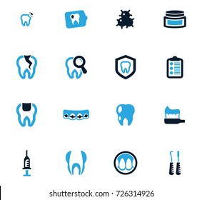 Dental vector icons for user interface design