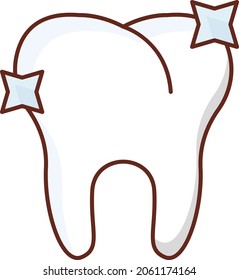 dental Vector illustration on a transparent background. Premium quality symbols.Vector line flat color icon for concept and graphic design.