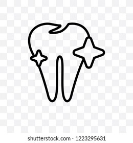 Dental vector linear icon isolated on transparent background, Dental transparency concept can be used for web and mobile