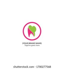 Dental vector logo, dentist clinic vector logo design 