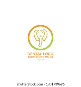 Dental vector logo, dentist clinic vector logo design 