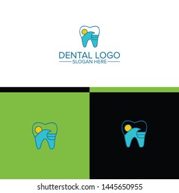 Dental Vector  Logo Design.Creative Dentist Logo. Dental Clinic Creative Company Vector Logo.Vector Logo Template For icon Medical Industrial