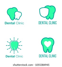 Dental vector logo icon illustration collection
