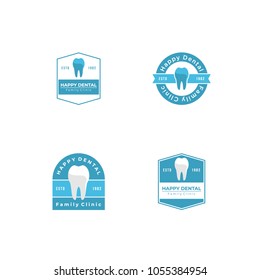 Dental vector logo icon illustration collection
