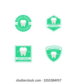Dental vector logo icon illustration collection
