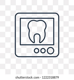 Dental vector outline icon isolated on transparent background, high quality linear Dental transparency concept can be used web and mobile