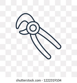 Dental vector outline icon isolated on transparent background, high quality linear Dental transparency concept can be used web and mobile