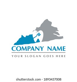 Vector dental , logotipo abstracto dental virginia