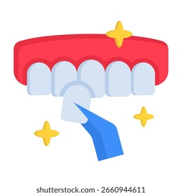 Ícone de folheado dentário Ilustração de vetor plano