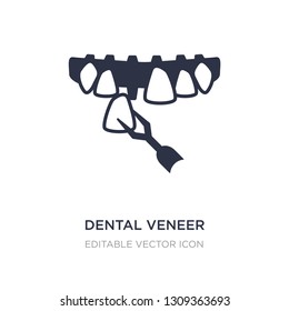 dental veneer icon on white background. Simple element illustration from Dentist concept. dental veneer icon symbol design.