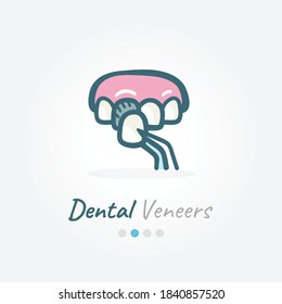 Dental Veneers vector icon design