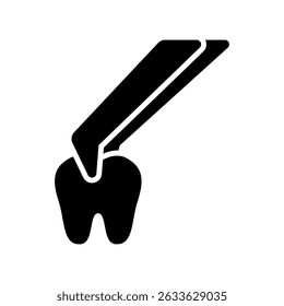 Dental Veneers Vector for Smile Makeover and Cosmetic Dentistry. Thin tooth cover icon, aesthetic dental design, oral beauty concept