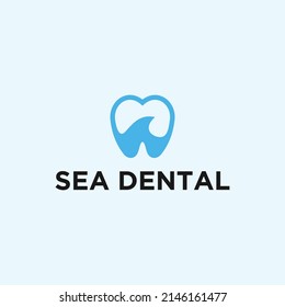logotipo de onda dental o vector dental