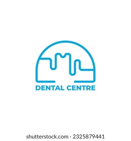 dental wave ocean abstract logo