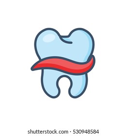 Dental Wave Vector Logo Design Template Element