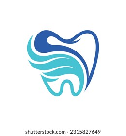 Dental Wings Logo design template, dental logo illustration icon, logo for your company